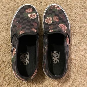 Vans Floral Slip On Womens Size 7 Classic Shoes Low Top Skate Sneakers Floral